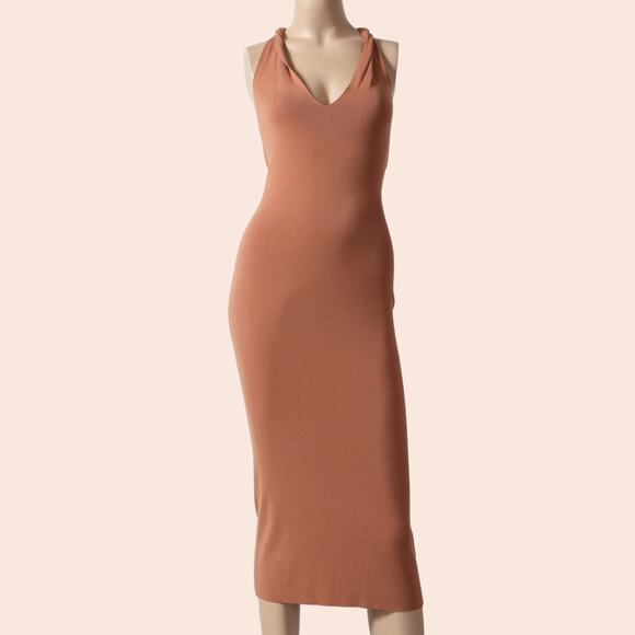 DION LEE Sand Rib-Knit Tank Maxi Dress - Picture 1 of 7